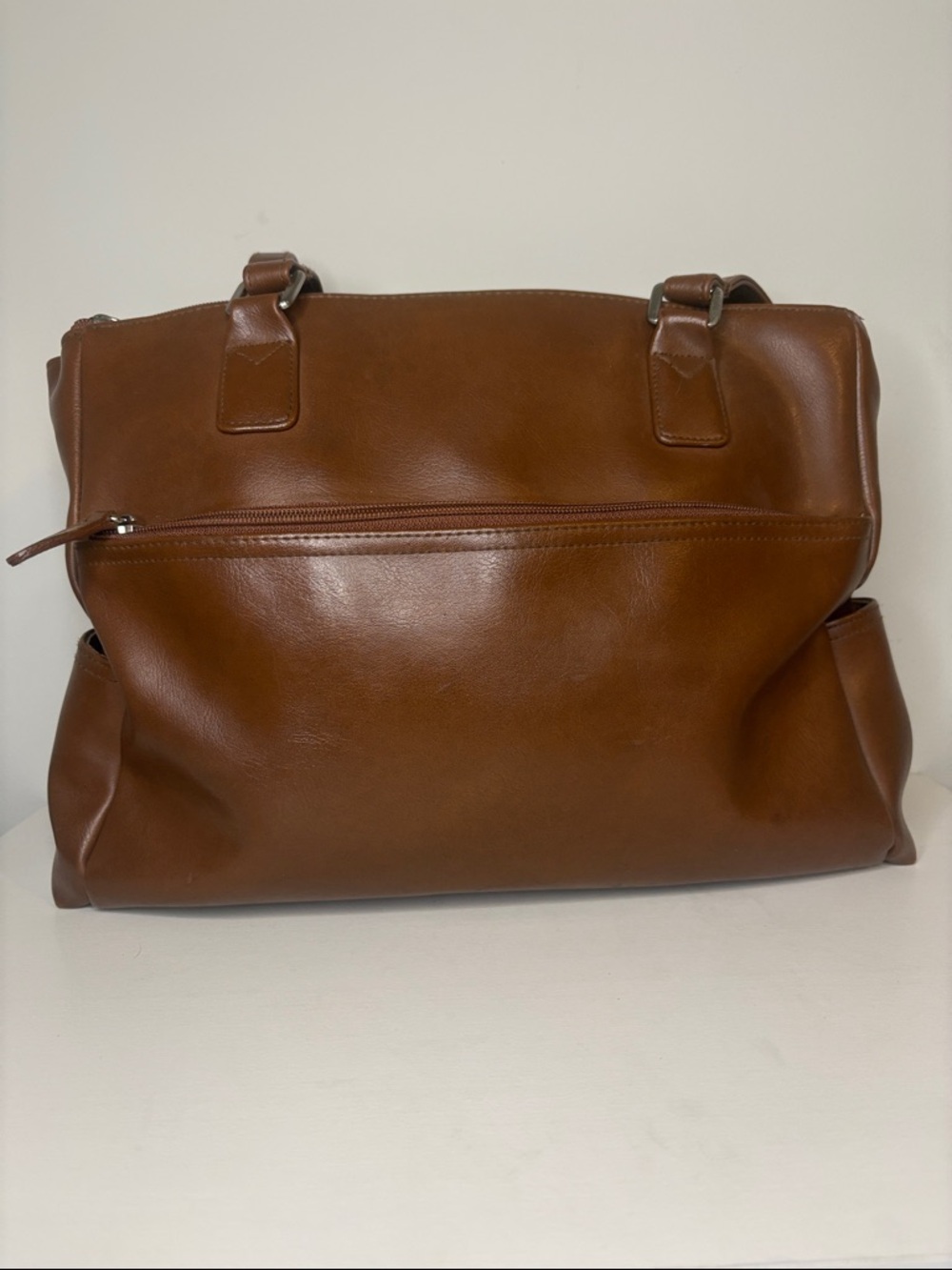 Dockers Brown Leather Tote Bag